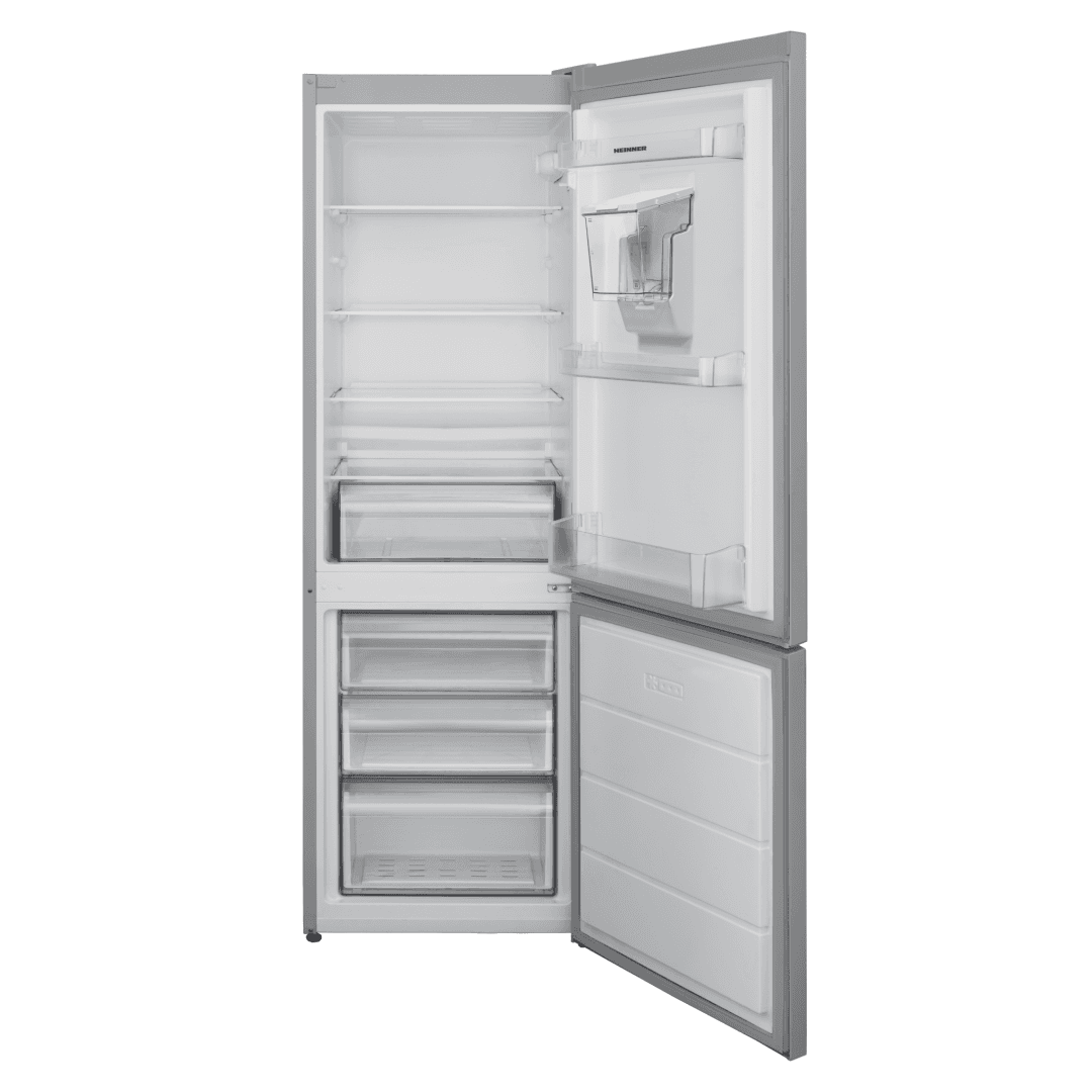 Combina frigorifica HEINNER HC-V2701SWDE++, 268 l, Clasa E, Dozator apa, Argintiu — miniatură