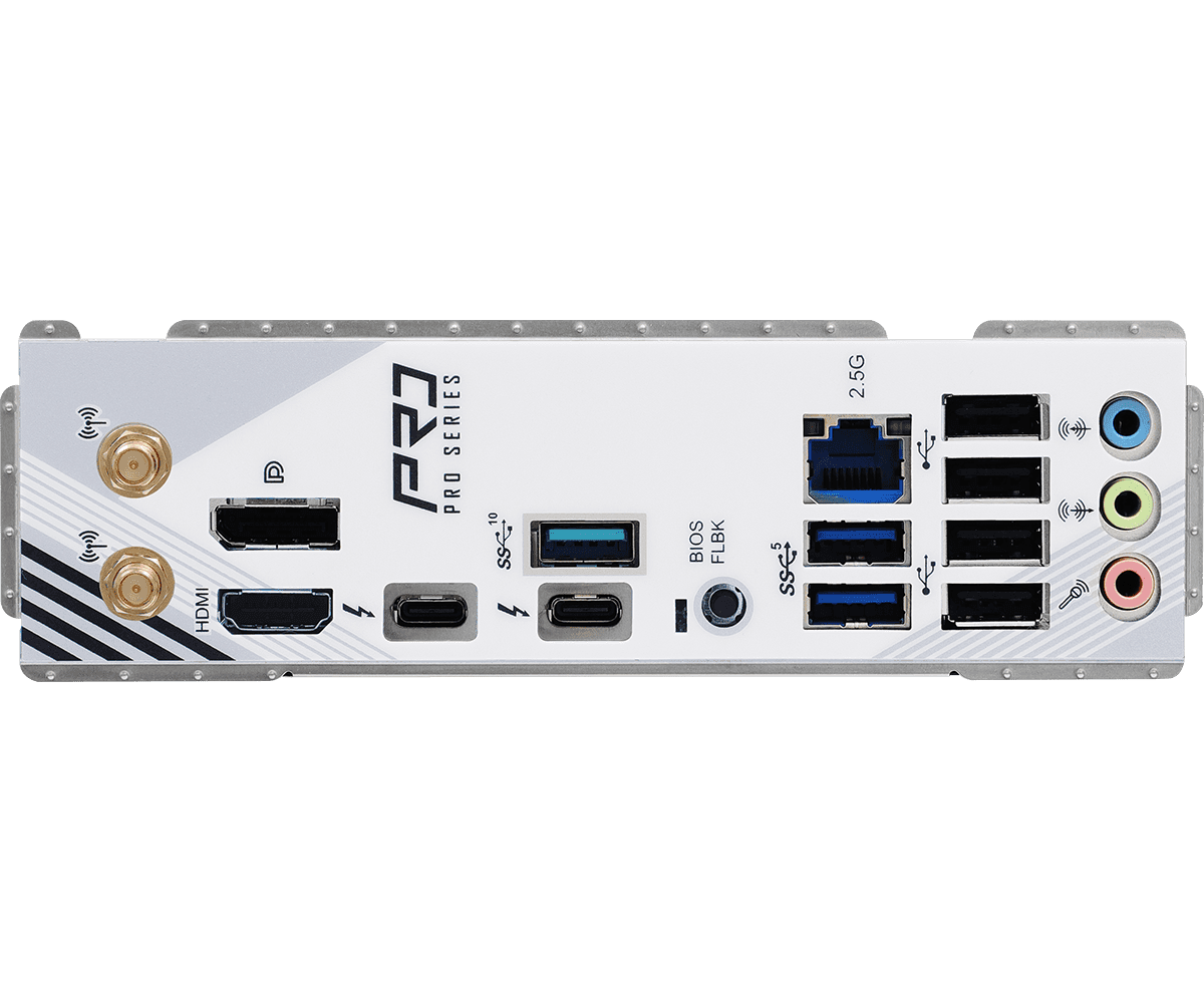 Placa de baza ASRock Z890 Pro RS WiFi White, Socket 1851, DDR5, ATX — miniatură