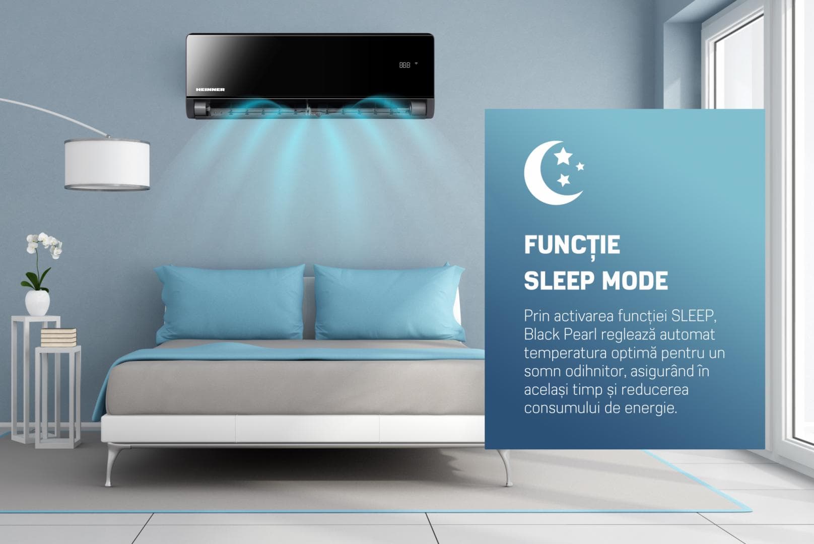 AER CONDITIONAT HEINNER BLACKPEARL HAC-BP18WIFI-BK — miniatură