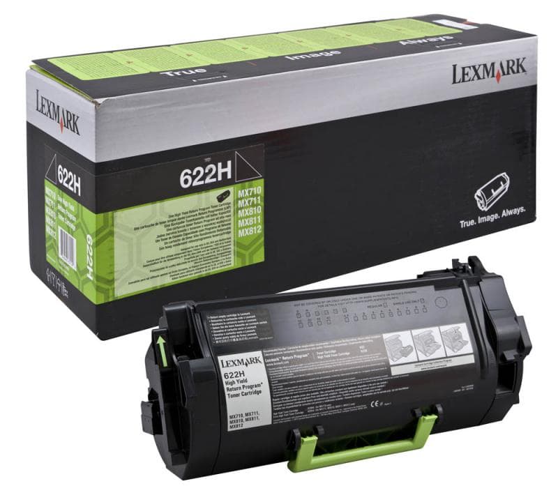Toner LEXMARK 622H R, Black