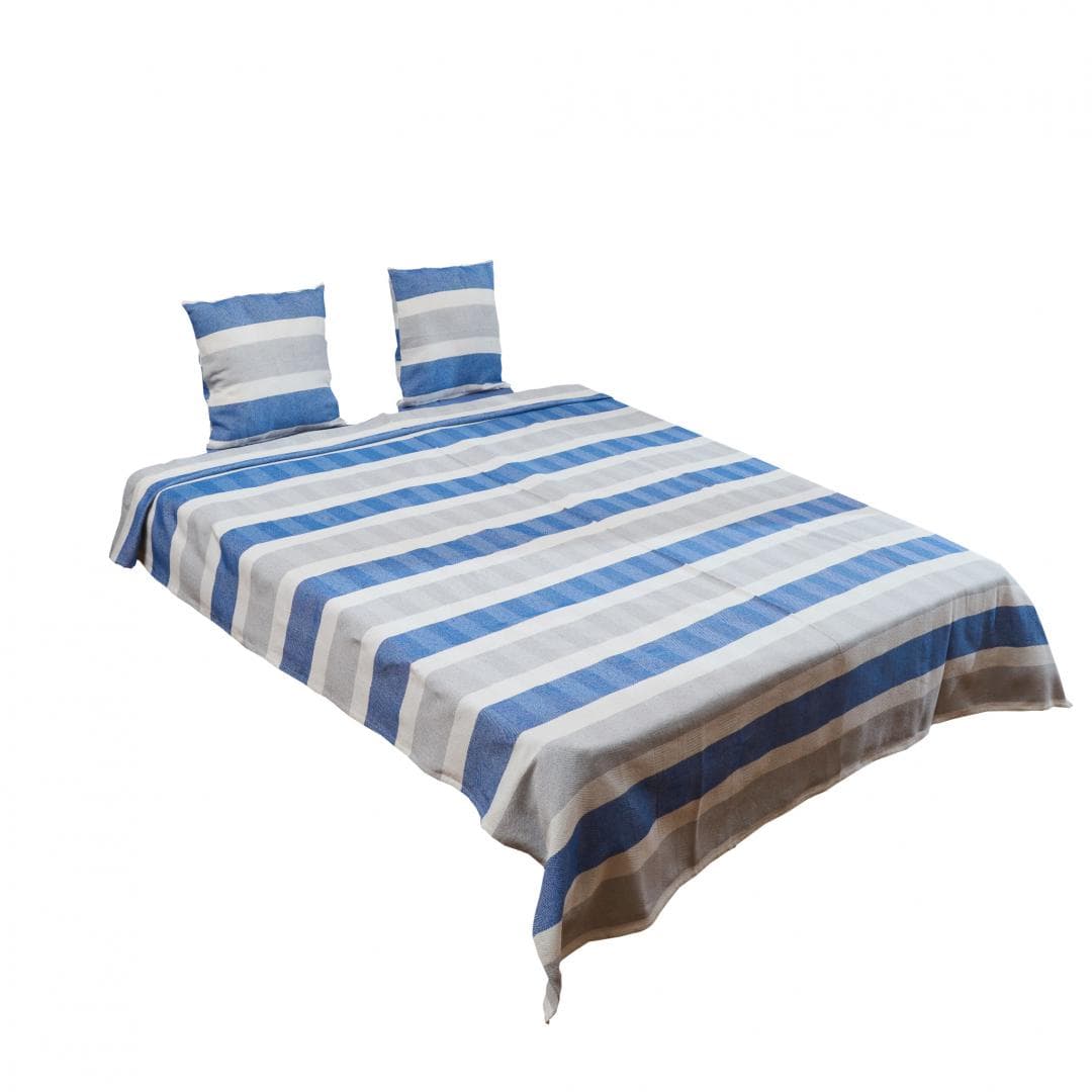 SET CUVERTURA PAT KS 200X220CM ZIA BLUE — miniatură