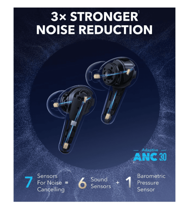 Casti In-ear ANKER Liberty 4 Pro, Wireless, noise-canceling, Albastru — miniatură