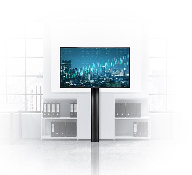 Stand de podea cu fixare in perete B-Tech 39-75", 70kg — miniatură