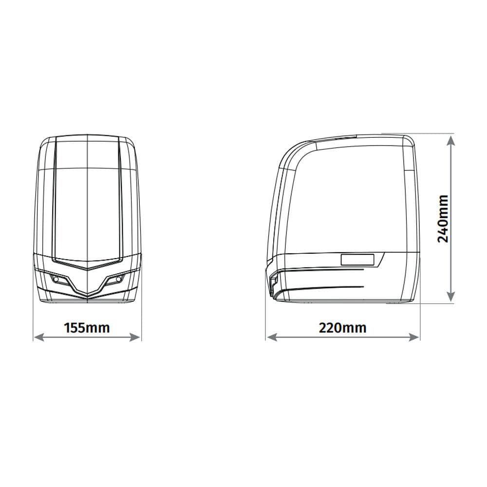 KIT automatizare poarta batanta Motorline TELICA24, 200 Kg/canat, 2.5 m/canat, 220 W(contine lampa) — miniatură
