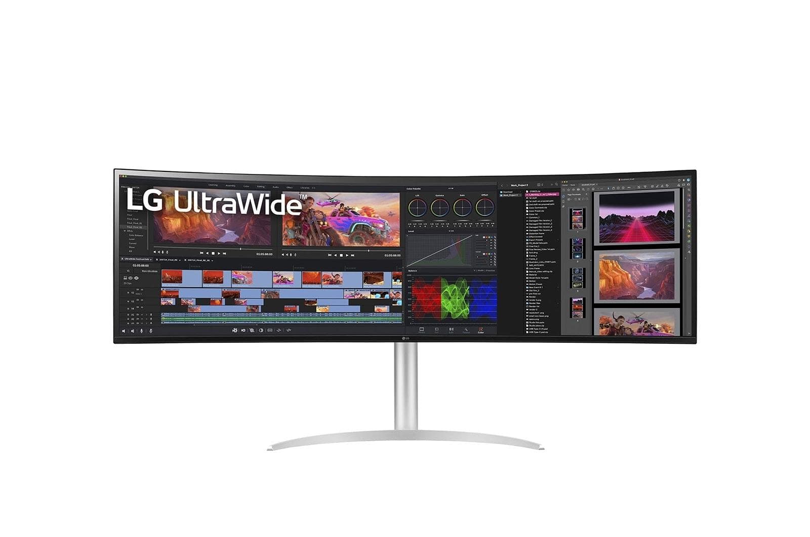 Monitor Consumer LG 49WQ95C-W, 49", 5120 x 1440 pixeli, White