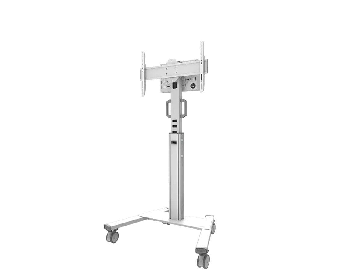 Stand podea mobil Neomounts 37"-75", VESA 100x100~600x400, 70kg, fix, inaltime reglabila, alb — miniatură