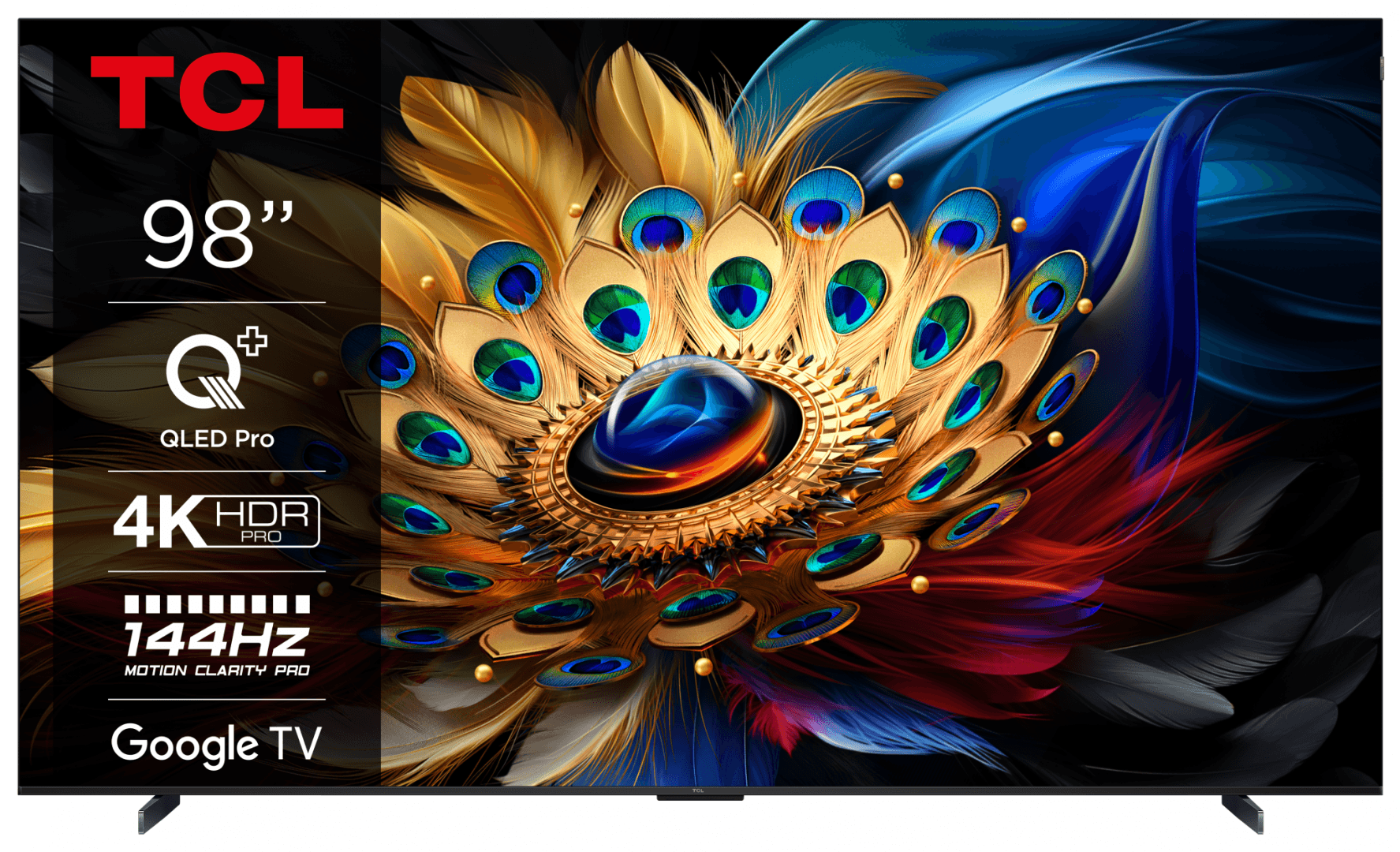 Televizor TCL QLED 98C655, 248 cm (98"), Smart TV, 4K, 100Hz, Clasa G, Negru