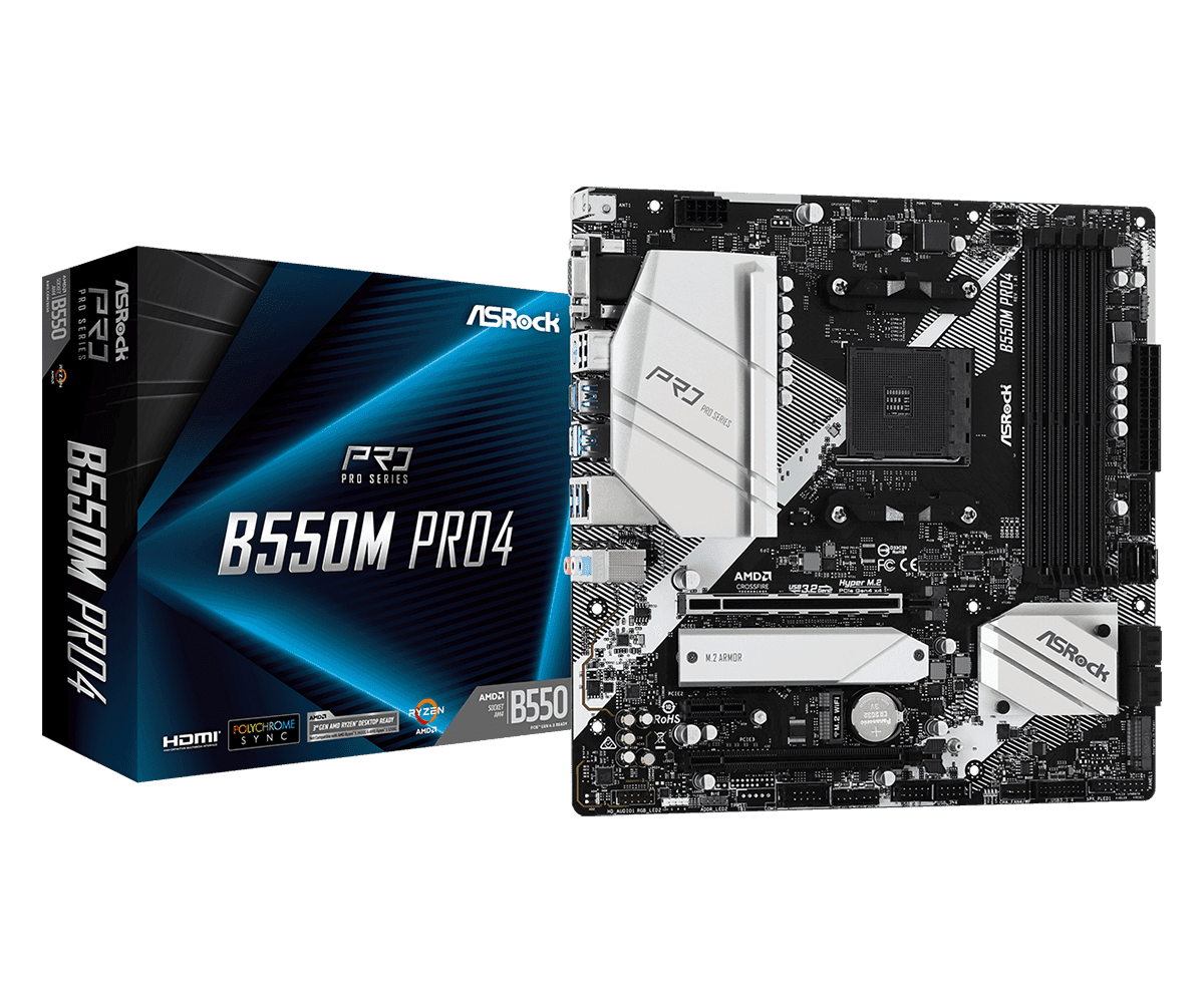 Placa de baza ASRock B550M Pro4, Socket AM4, DDR4, Micro-ATX