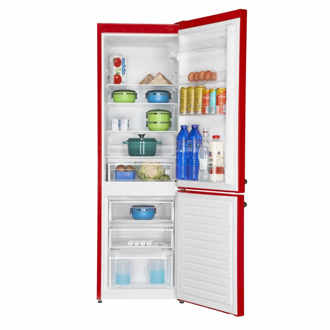 Combina frigorifica FRAM FC-VRL268RDF+, 268 l, Clasa F, Rosu — miniatură