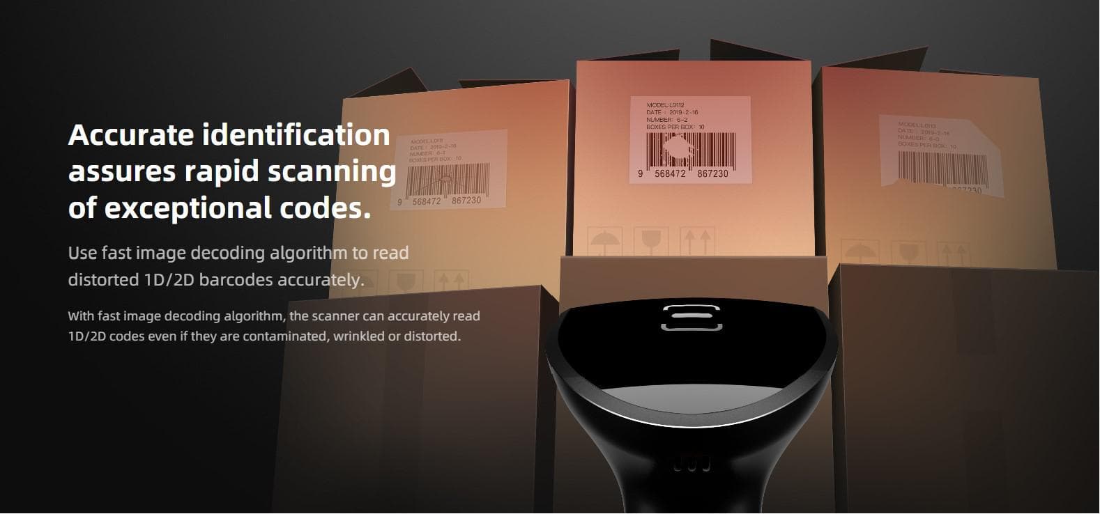 SUNMI Handheld 2D scan gun with autosensor 0,3Mp NS021 — miniatură