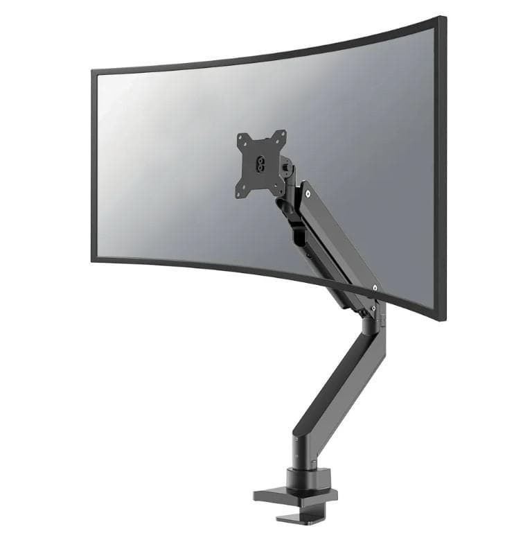 Brat monitor Neomounts NM-D775BLACKPLUS; pentru display-uri cu diagonale 10"-49", sistem de prindere VESA 75x75~100x100, greutate maxima suportata 18kg, full motion, tilt +45°, swivel 180°, rotate 360°; inaltime reglabila manual 270-600mm; culoare negru.