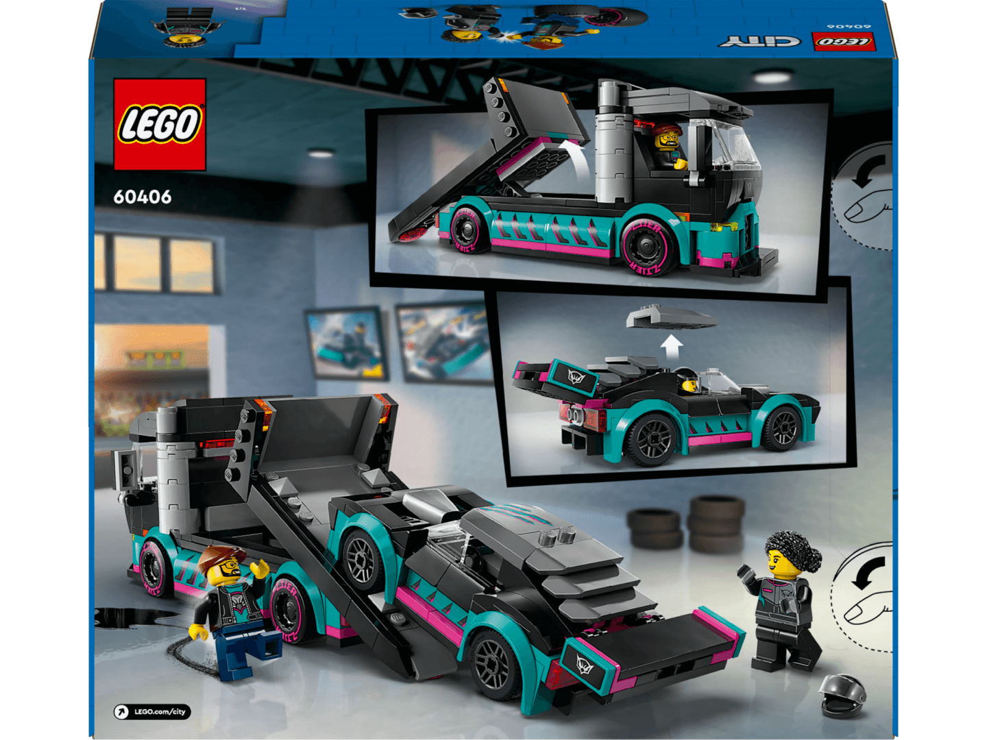 MASINA CURSE&CAMION TRANSP.LEGO 60406 — miniatură