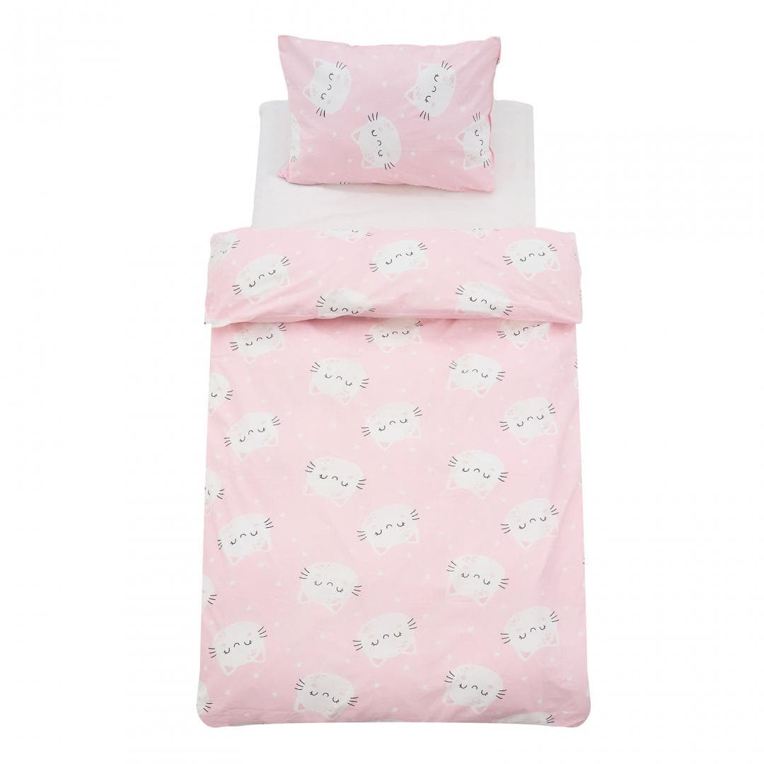 Set de pat single bumbac, 92 gsm, Cat