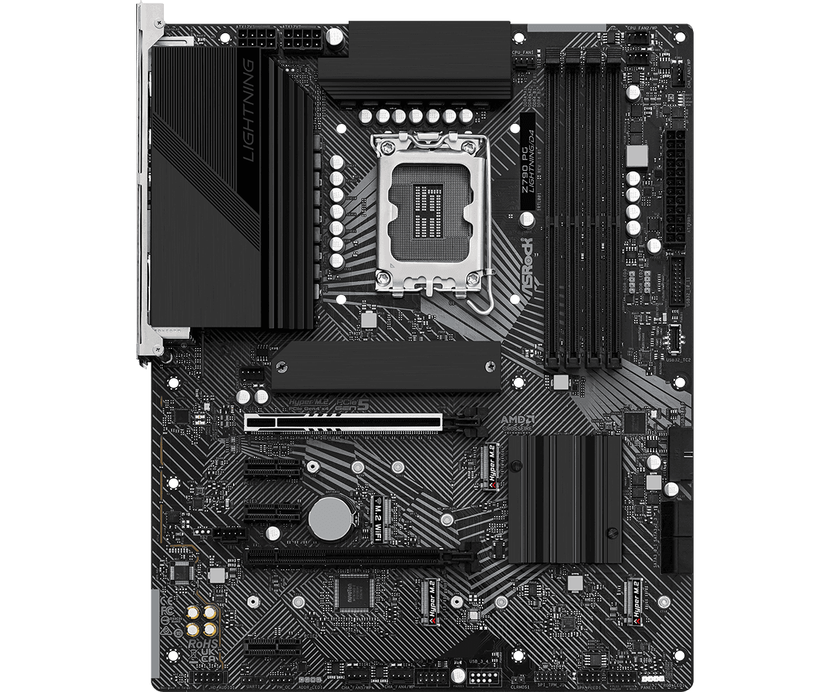 Placa de baza ASRock Z790 PG Lightning D4, Socket 1700, DDR4, ATX — miniatură