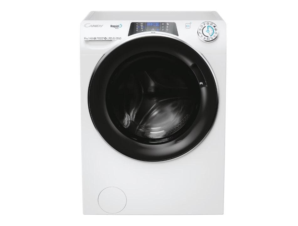 Masina de spalat rufe Candy Rapido Pro RP 4116BWMBC/1-S, 11 kg, 1400 RPM, Clasa A, Motor Inverter, Quick&Clean Technology, Steam Hygiene+, WiFi/ hOn App, Easy Iron+, Alb