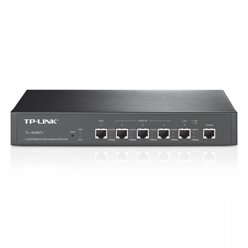 "Load Balance Broadband Router PORT: 1× 10/100 Mbps RJ45 WAN Port, 3× 10/100 Mbps RJ45 WAN/LAN Ports, 1× 10/100 Mbps RJ45 LAN Port FEATURE: 30000 Concurrent Sessions, Load Balance, Link Backup, Policy-based Firewall, Static Routing, Policy Routing, Guest Portal, IPTV, IPv6, VLAN"