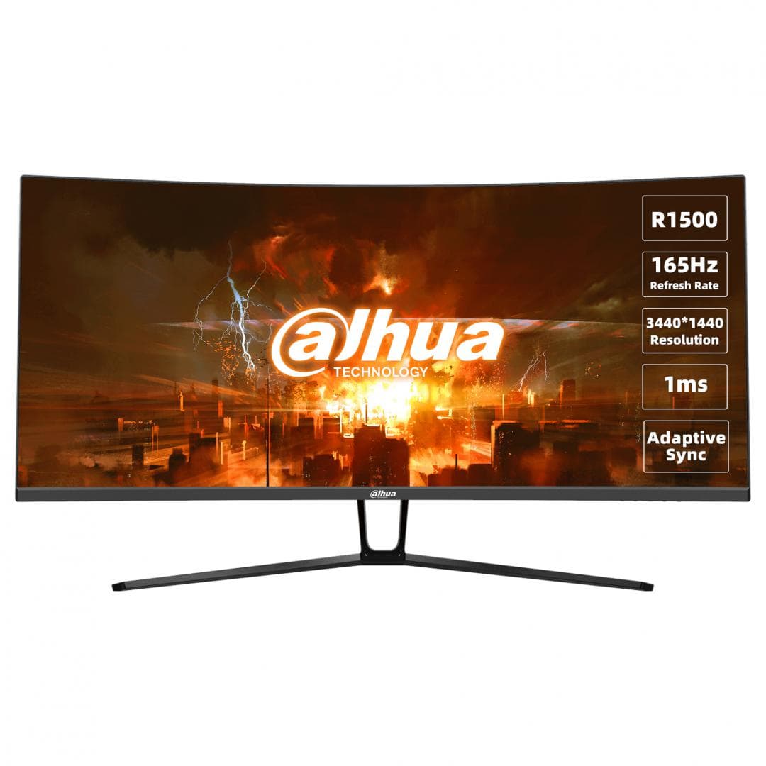 Monitor Consumer Dahua LM34-E330C, 34", 3440 x 1440 pixeli, Black, Red — miniatură