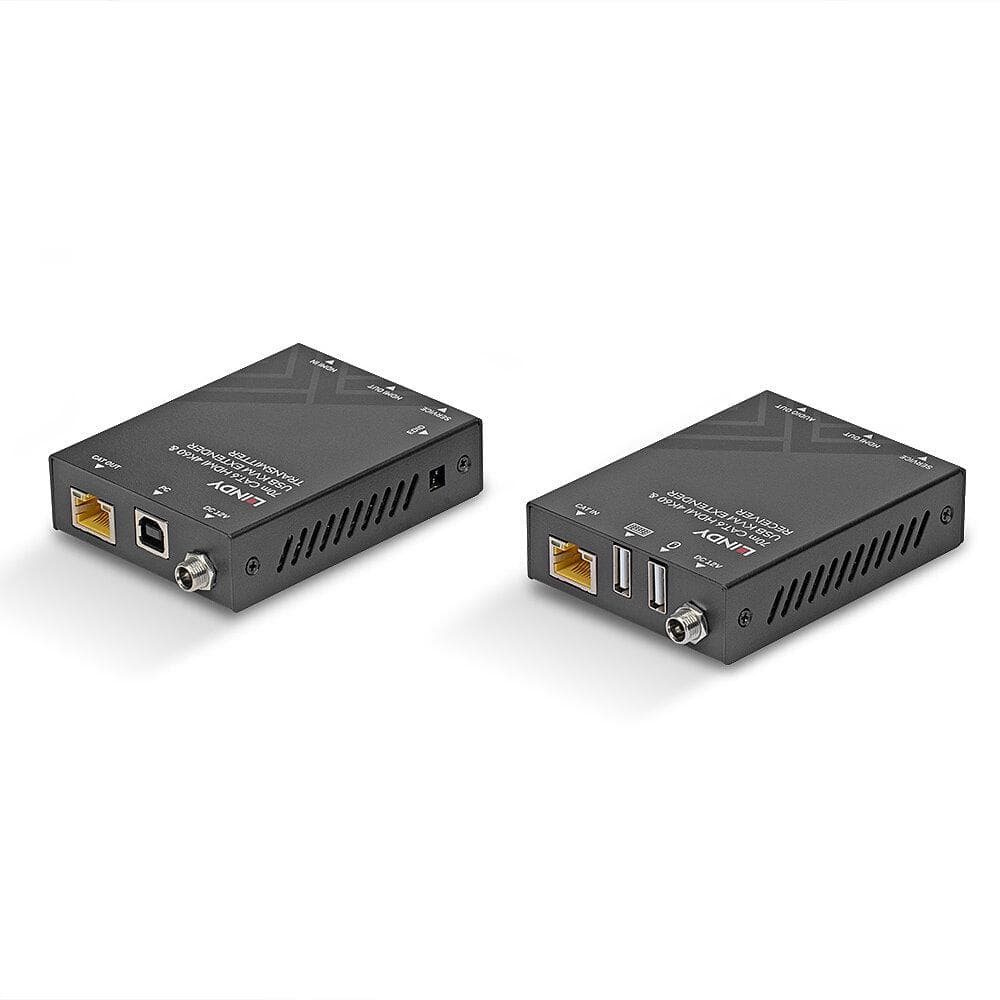 Lindy Cat.6 HDMI 4k60 KVM Extender, distanta maxima 70m latime de banda suportata 18Gbps, rezolutie maxima 3840x2160@60Hz 4:4:4 8bit, negru — miniatură