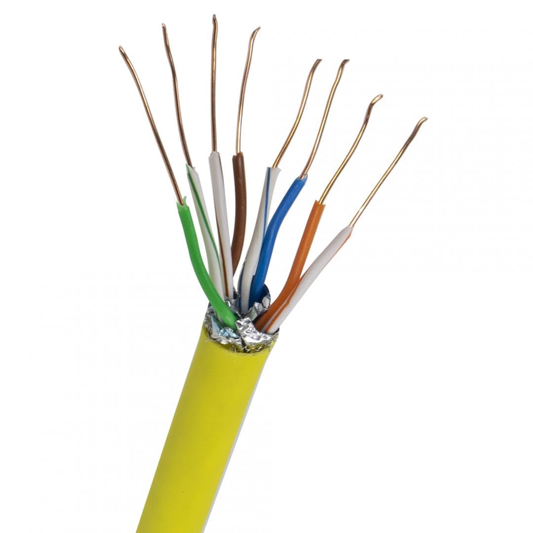 PNI-SFTP07M - Cablu S/FTP CAT7 PNI SF07 la metru 10Gbps, 1000MHz, pentru internet si sisteme de supraveghere, cupru. — miniatură