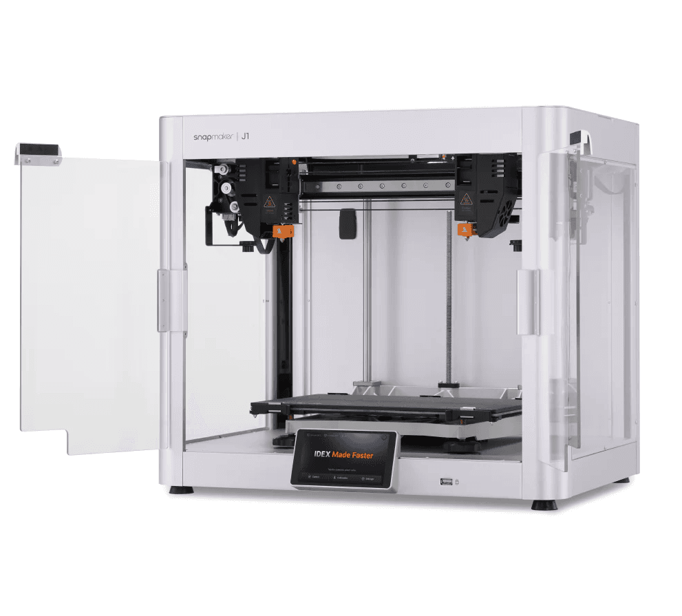 Imprimanta 3D Snapmaker J1S, Idex, doua capete de printare independente, Tehnologie FFF (Fused Filament Fabrication), Volum printare Default mode: 300 x 200 x 200mm, Copy Mode: 160 mm × 200 mm × 200 mm, Mirror Mode: 150 mm × 200 mm × 200 mm, Inaltime strat: 0.05-0.3mm, Platforma printare: Sticla — miniatură