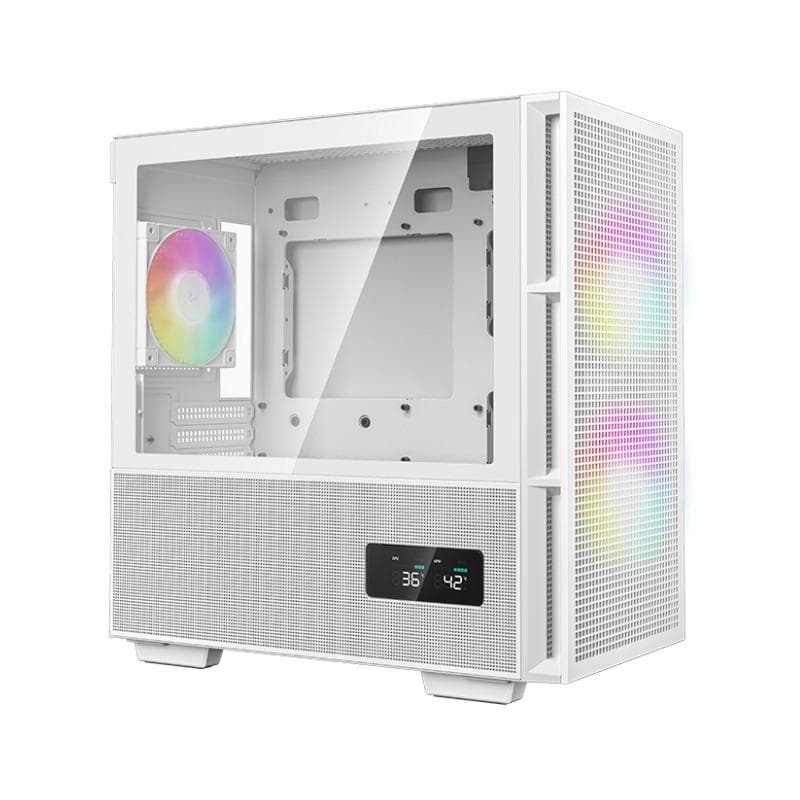 Carcasa DEEPCOOL CH360 DIGITAL, RGB, Mini Tower, White — miniatură