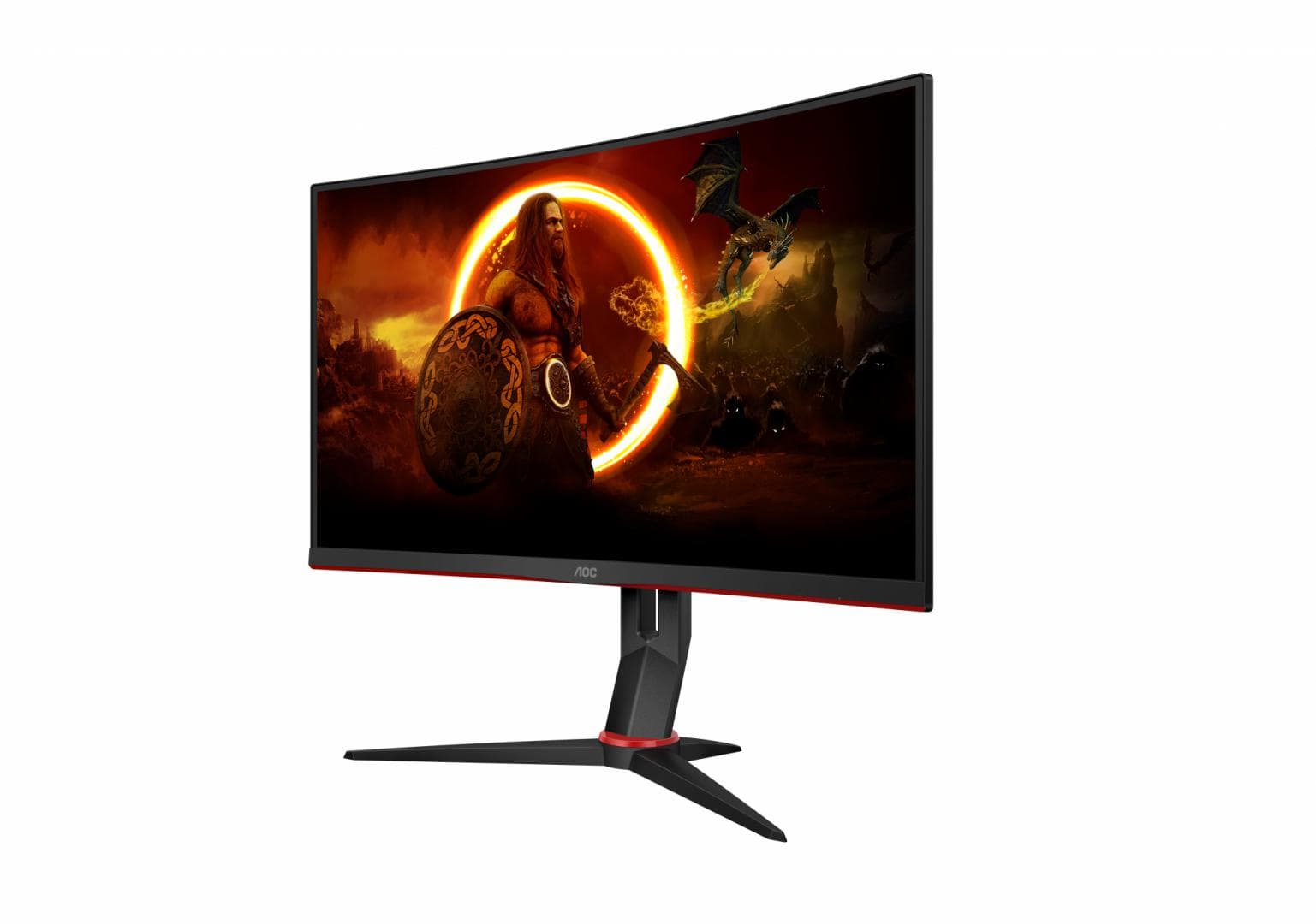 Monitor Gaming AOC C27G2Z3/BK, 27", 1920 x 1080 pixeli, Black, Red — miniatură