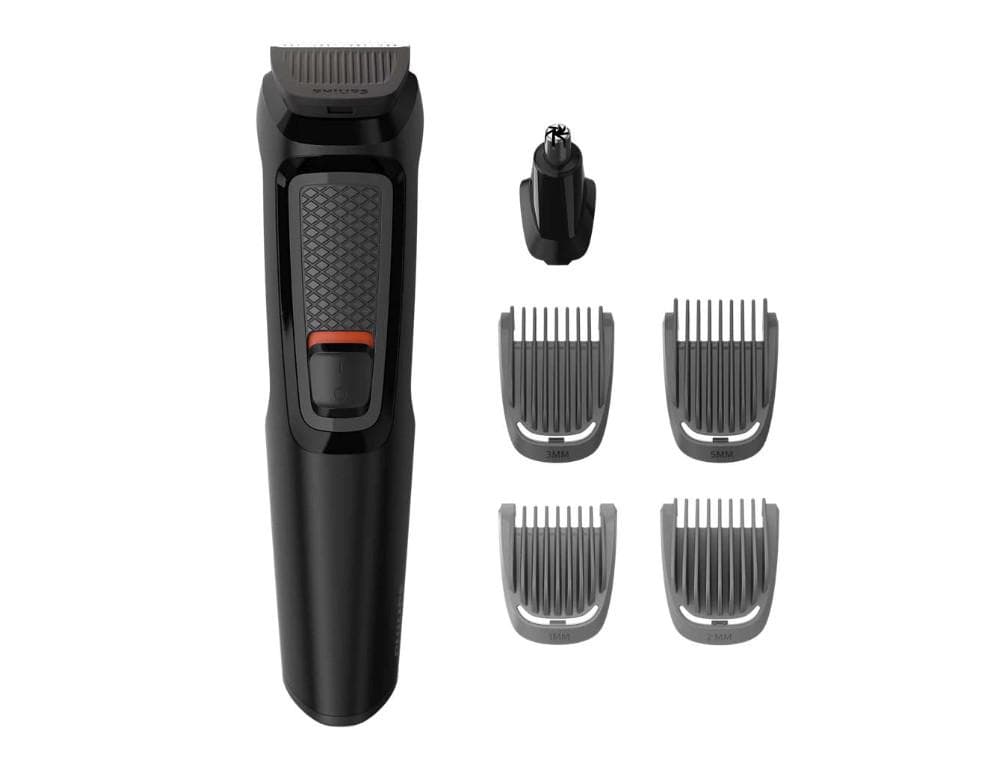 Kit de ingrijire PHILIPS 6 in 1 Multigroom MG3710/15, Fara fir, Lame cu ascutire automata, 4 piepteni, Negru, L x A x I (mm) 68x138x223