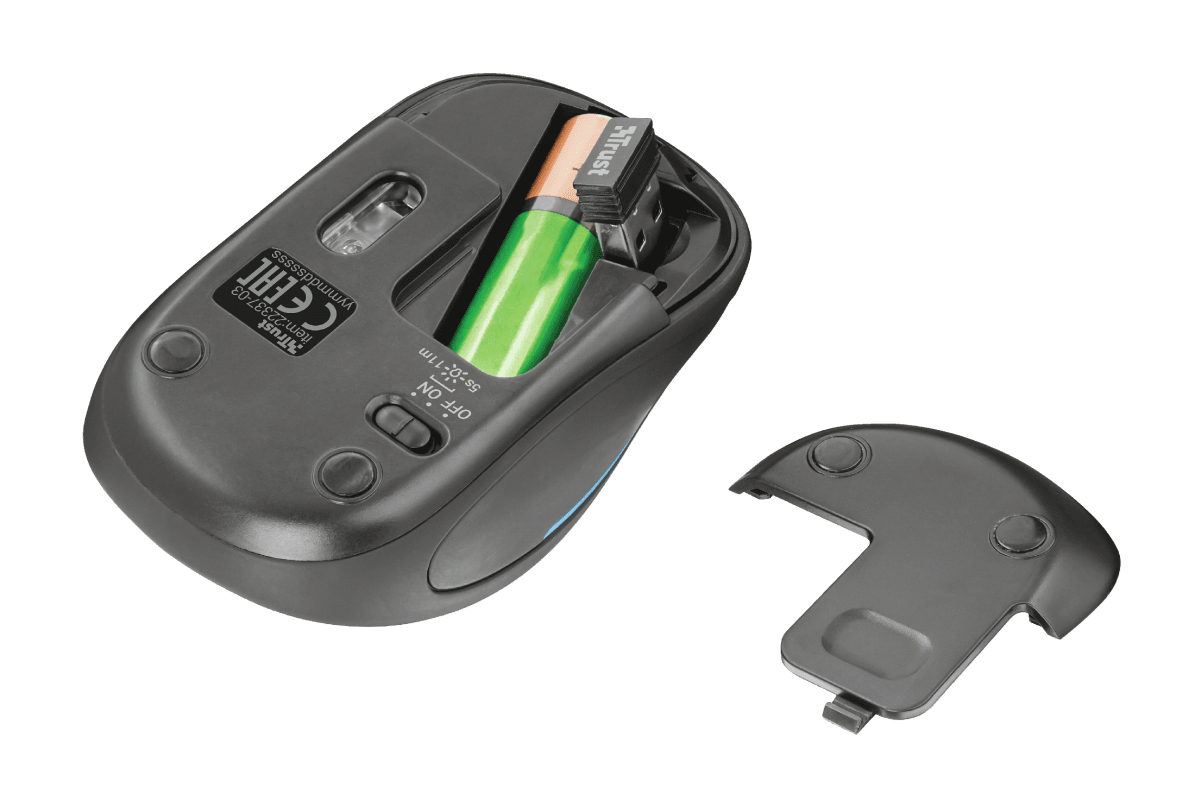 Mouse Wireless Trust Yvi FX, 1600 dpi, Multicolor — miniatură