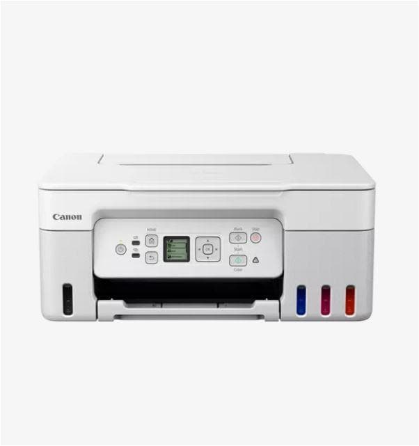 "Multifunctional inkjet color CISS Canon PIXMA G3470 White, dimensiune A4(Printare, Copiere, Scanare), viteza imprimare 11ipm alb-negru, 6ipm color,rezolutie printare 4800x1200 dpi, imprimare fara margini, alimentarehartie 100 coli, scanner CIS rezolutie 600x1200 dpi, copiere multipla 99copii — miniatură
