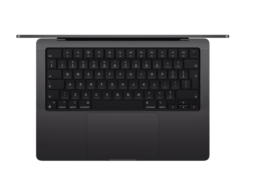MacBook Pro 14.2"/Apple M4 Pro (CPU 12-core, GPU 16-core, Neural Engine16-core)/24GB/512GB -NANO TEXTURE- Space Black - INT KB ( cto fromMX2H3RO/A) — miniatură