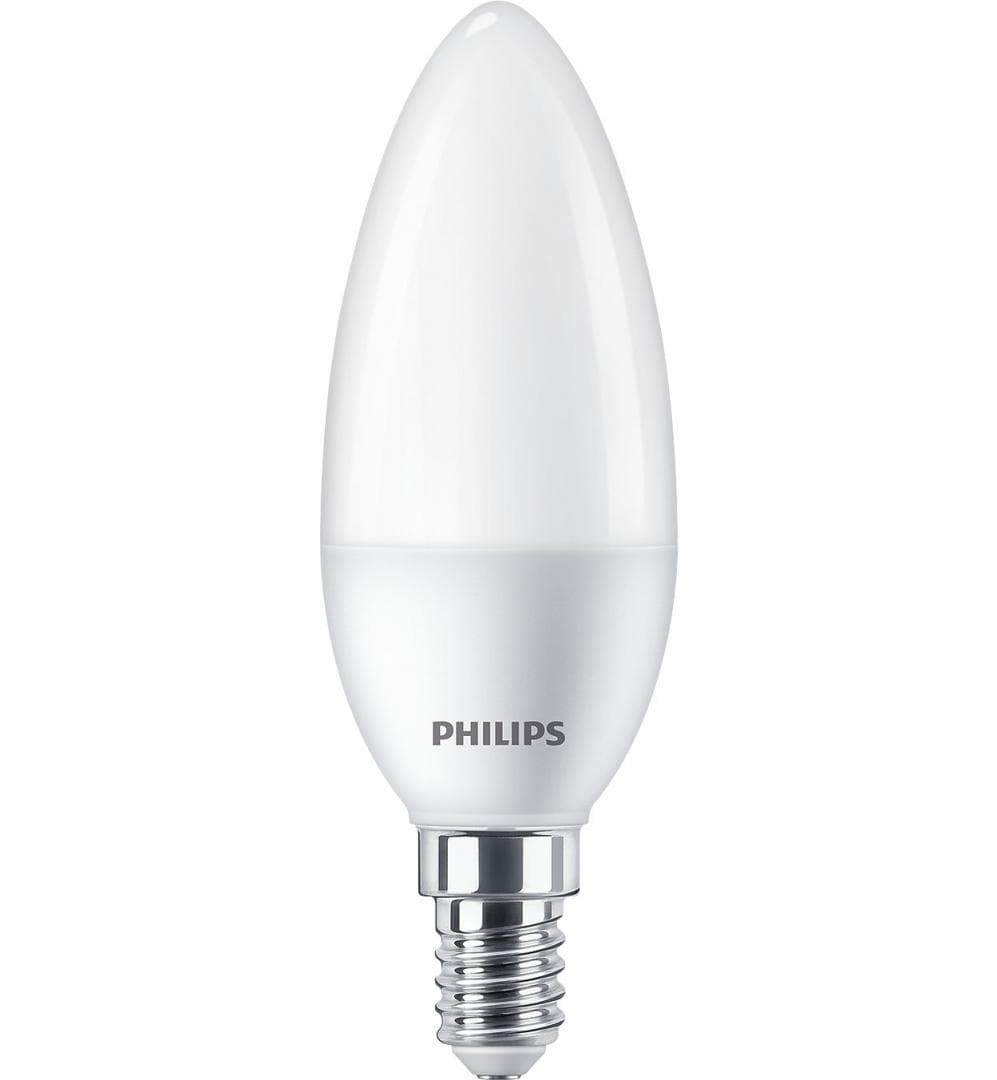2 Becuri LED Philips B38, EyeComfort, E14, 7W (60W), 806 lm,luminaneutra (4000K), mat — miniatură