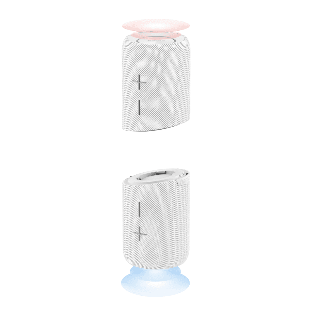Hama Boxa BT Twin 2.0, conectare prin Bluetooth, putere 20W, rezisnta la stropire, alb — miniatură