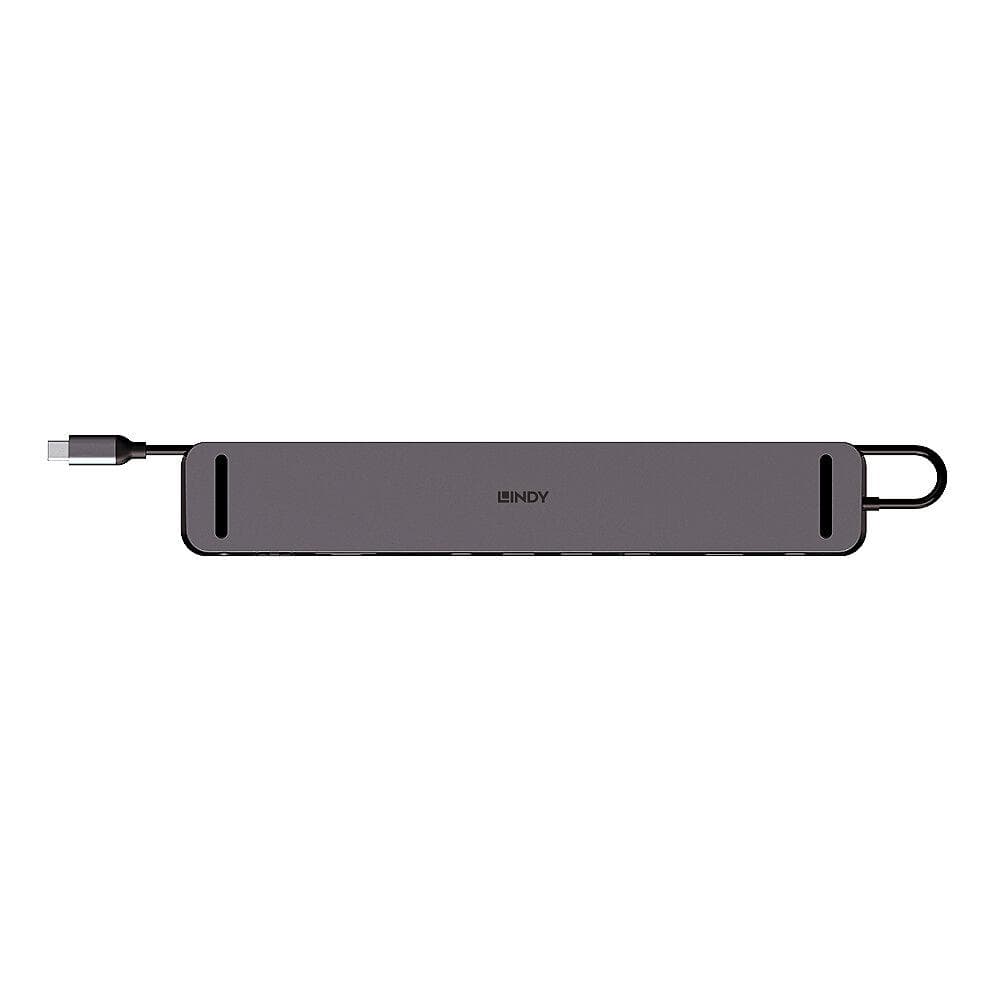 Docking station LINDY DST-Mini XT 810, USB Type-C, 15W, Negru — miniatură