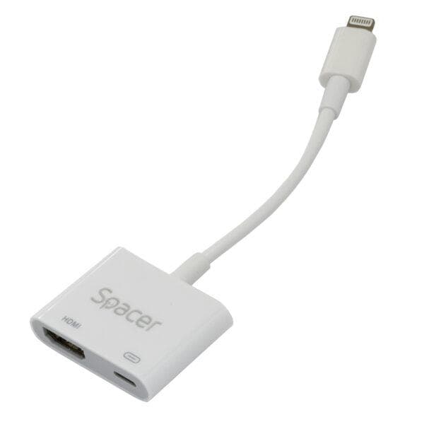 Adaptor Spacer Light. la HDMI + DP, FULL HD alb — miniatură