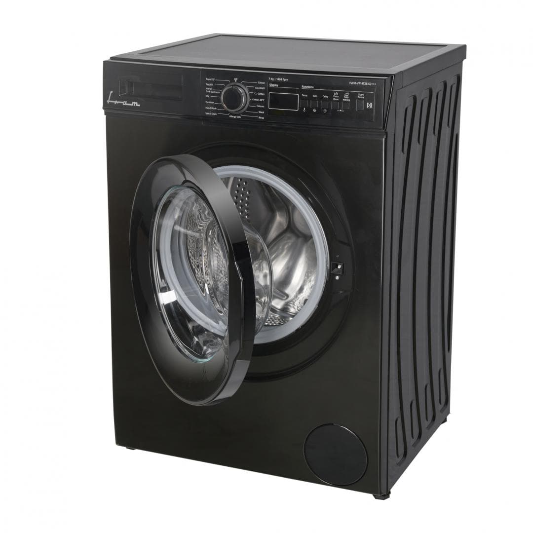 Masina de spalat rufe FRAM FWM-V714T2BKD+++, 7 kg, 1400 rpm, Clasa: D, Negru lucios — miniatură