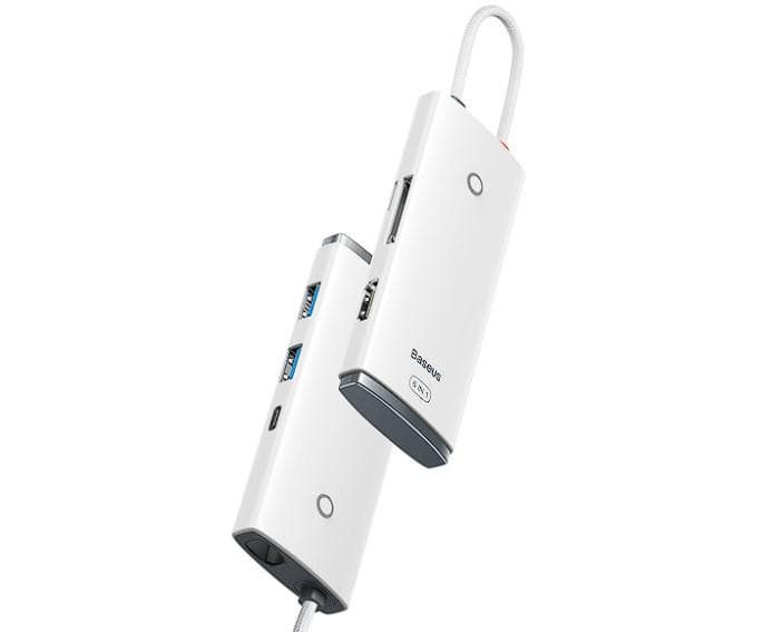 Docking station BASEUS Lite, USB tip-C, N/A, Alb — miniatură