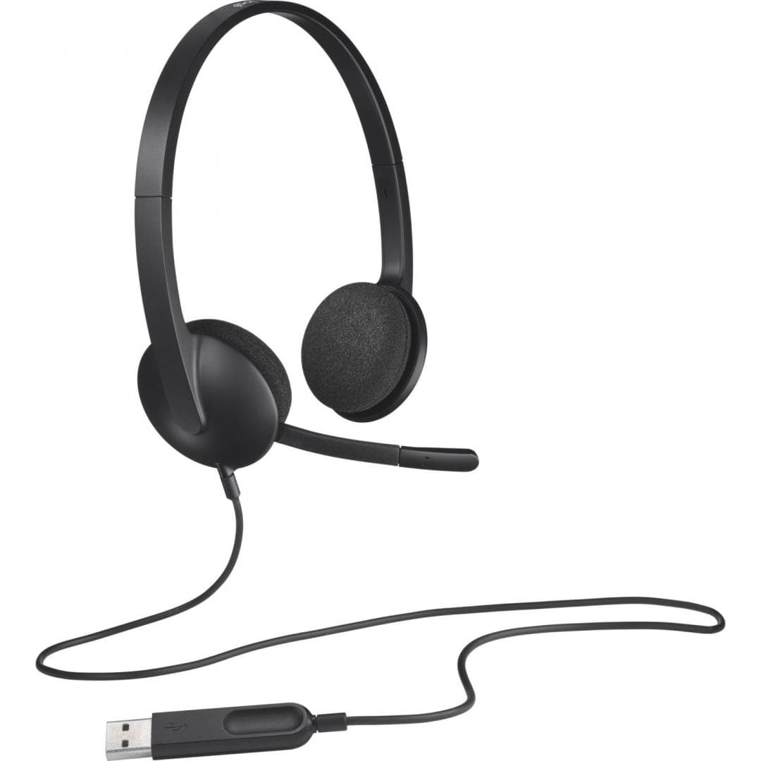 Casti Head-band Logitech H340, Wired, Negru — miniatură