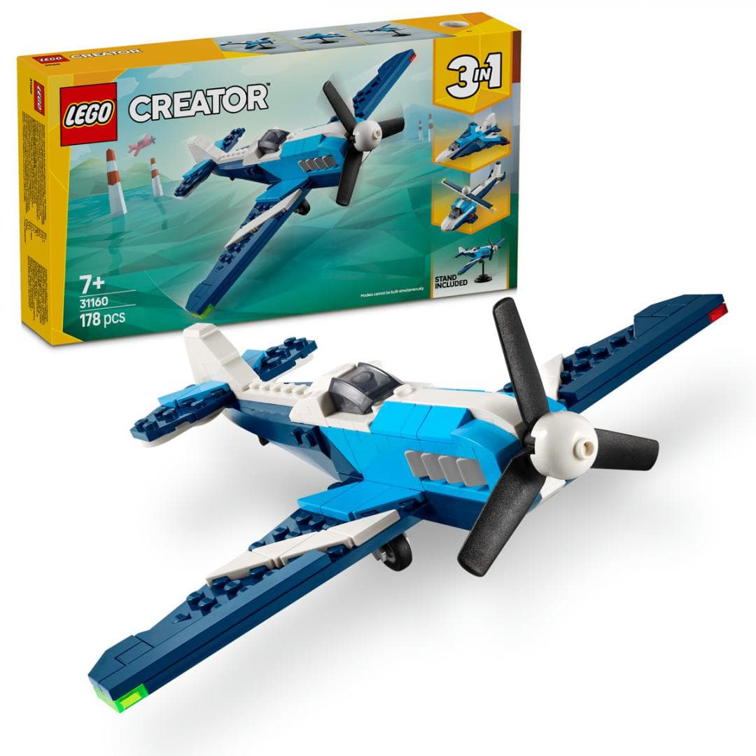 AVION DE CURSE 3IN1, LEGO 31160 — miniatură