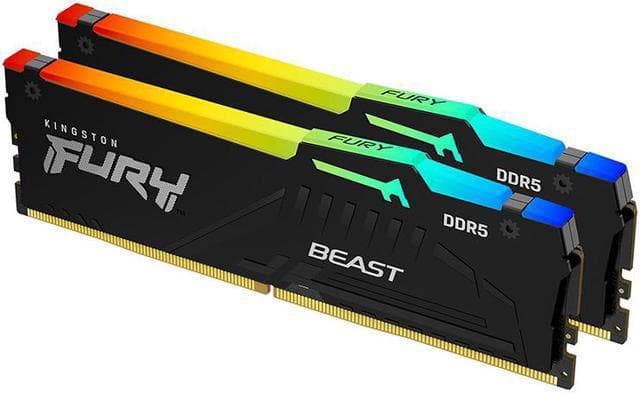 Memorie RAM Kingston FURY Beast RGB, 64 GB DDR5, 6400 MHz, CL32