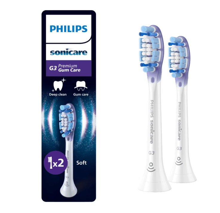 Rezerve PHILIPS Sonicare Gum Care HX9052/87, Pachet de 2 capete de periere, Standard, Click-on, Sincronizarea modurilor BrushSync, Alb, L x A x I (mm) 60x25.7x230.5