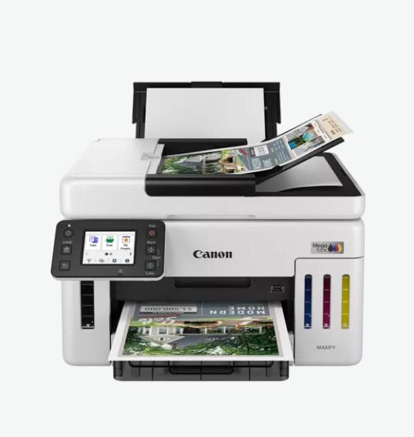 Multifunctional inkjet Canon Maxify GX6140, CISS, format A4, Color, Duplex, USB + LAN + Wi-Fi — miniatură