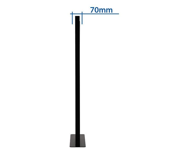 Suport podea double sided B-Tech compatibil cu seria OM55N-D Samsung (Signage Display), suporta pana la la 50kg, montare tip portret, desing subtire potrivit pentru instalarea in interior, cable management integrat, negru — miniatură