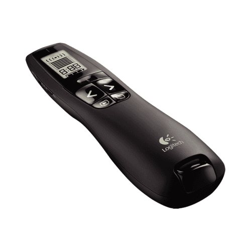 Presenter Logitech R700 Red Laser, wireless 2.4 GHz, raza de acţiune a routerului wireless 30 m, receptor mini, negru — miniatură