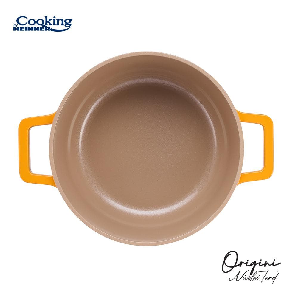 CRATITA ALUMINIU TURNAT + CAPAC 20x10 CM, 2.4L, NICOLAI TAND, ORIGINI, COOKING BY HEINNER — miniatură