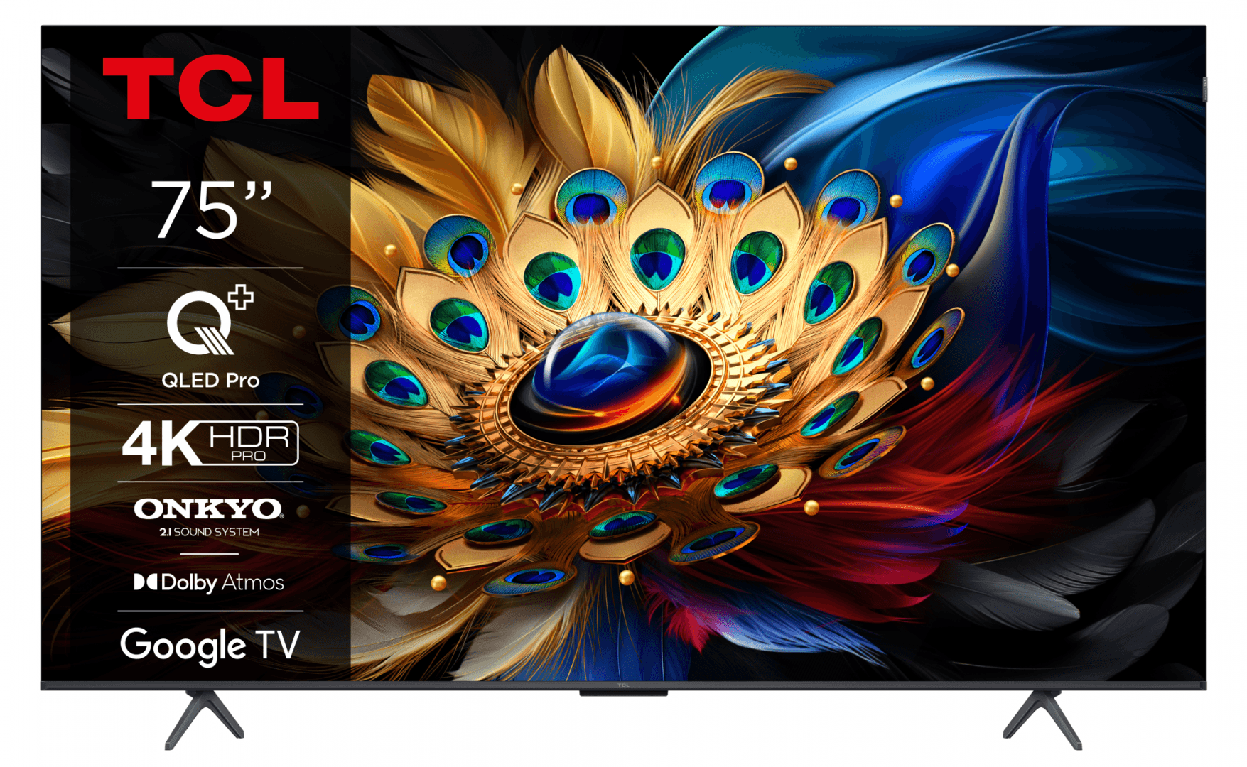 Televizor TCL QLED 75C655 PRO, 189 cm (75"), 4K, Smart TV, Negru