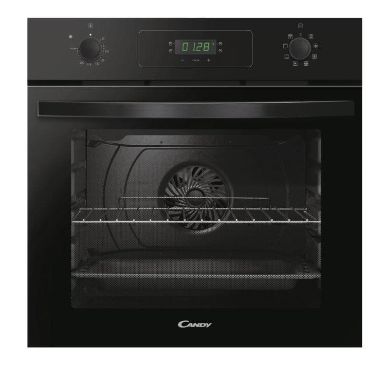 Cuptor Incorporabil Candy FIDCP N615 L Idea oven, MF8 fan assisted, PP, fully black, A+, 65l, timer touch - green display,