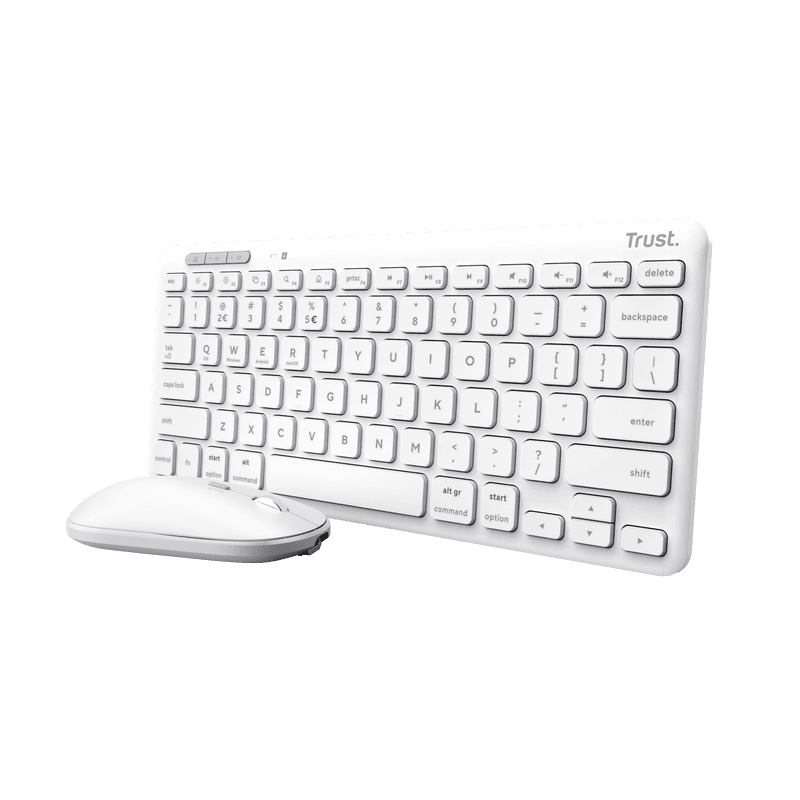 Kit Wireless tastatura si mouse Trust Lyra, Alb