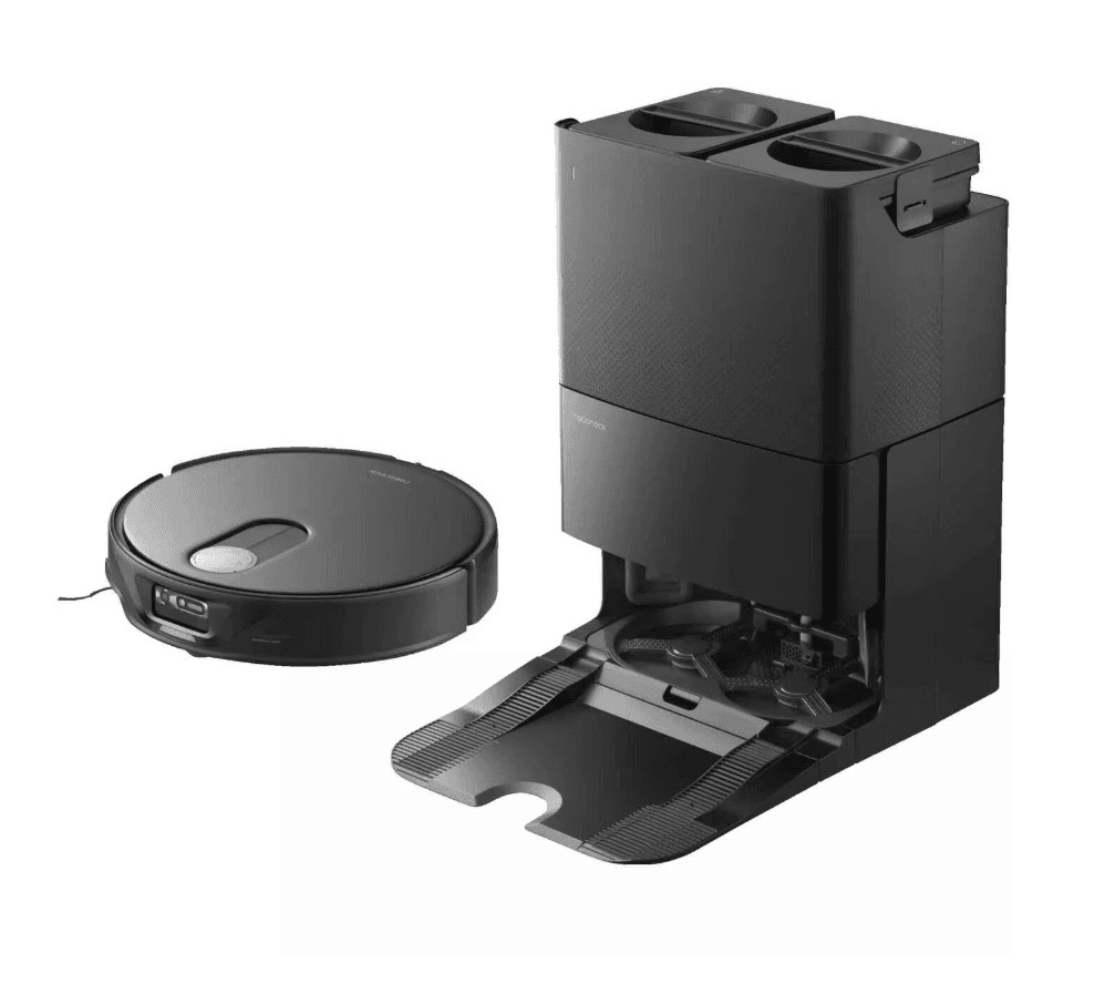 Robot de aspirare Roborock Qrevo Slim, aspirator, mop si staie inteligenta de golire automata, 60W Lidar, 11000 PA, 5200mAh, negru — miniatură