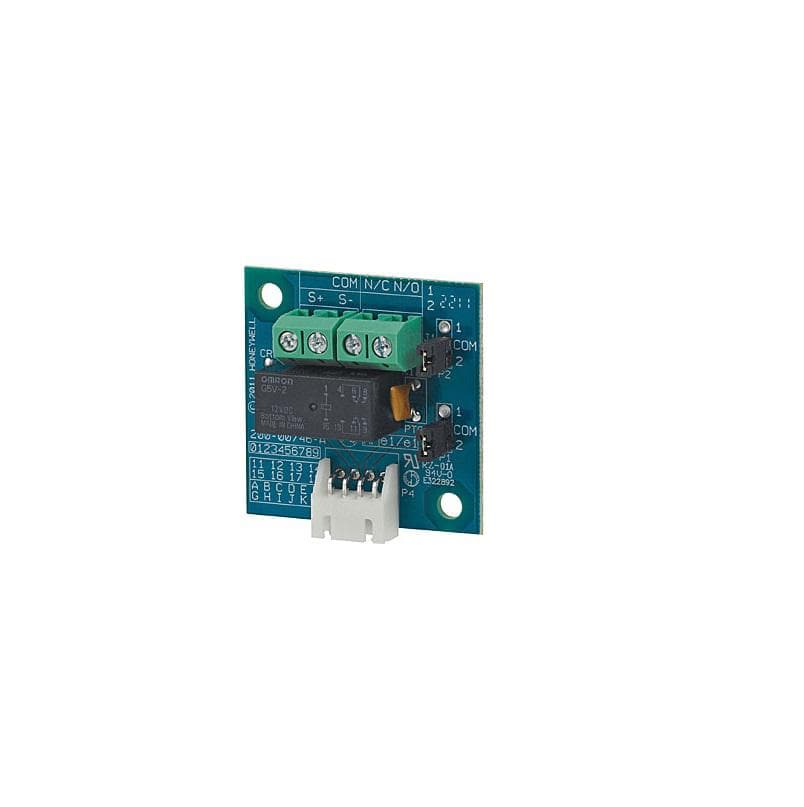 Output Option Card, compatibil pentru versiunile Flex V3 Placa iesire releu optionala, adauga un circuit releu in plus la centrala GFlex (V3), iesirea poate fi in modul releu sau modul sirena supervizata