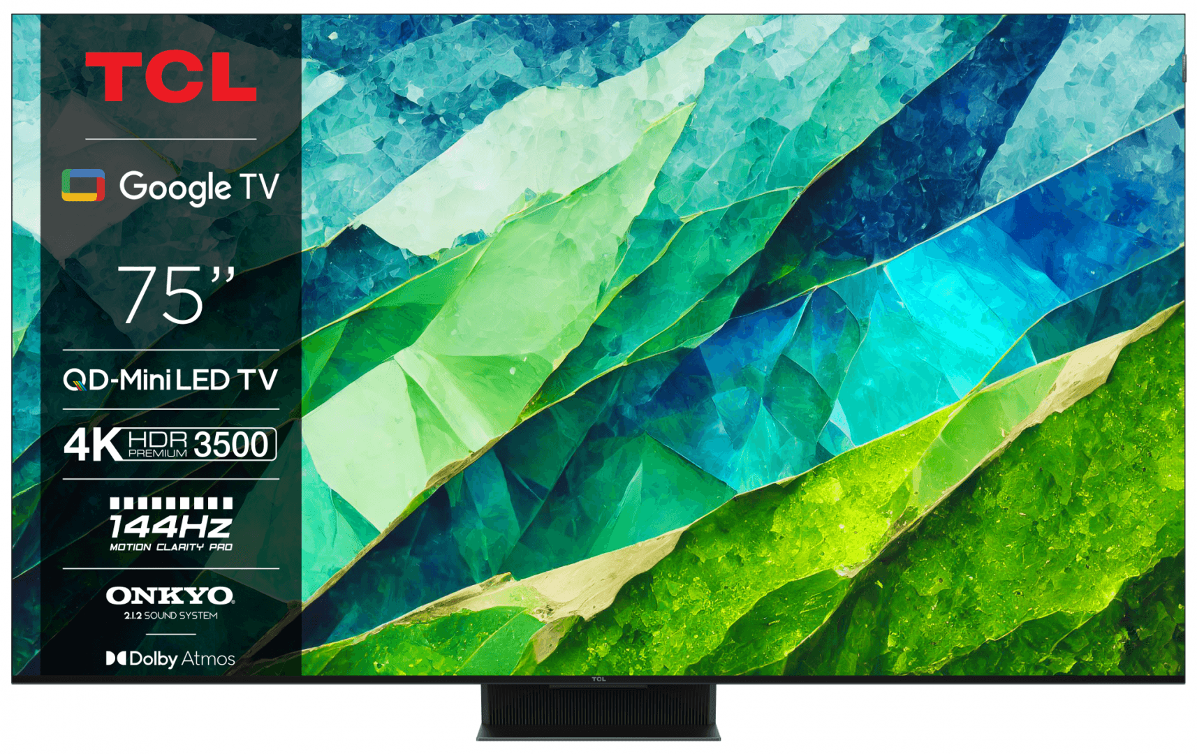 Televizor TCL MiniLed 75C855, 189 cm (75"), Smart TV, 4K, 100Hz, Negru